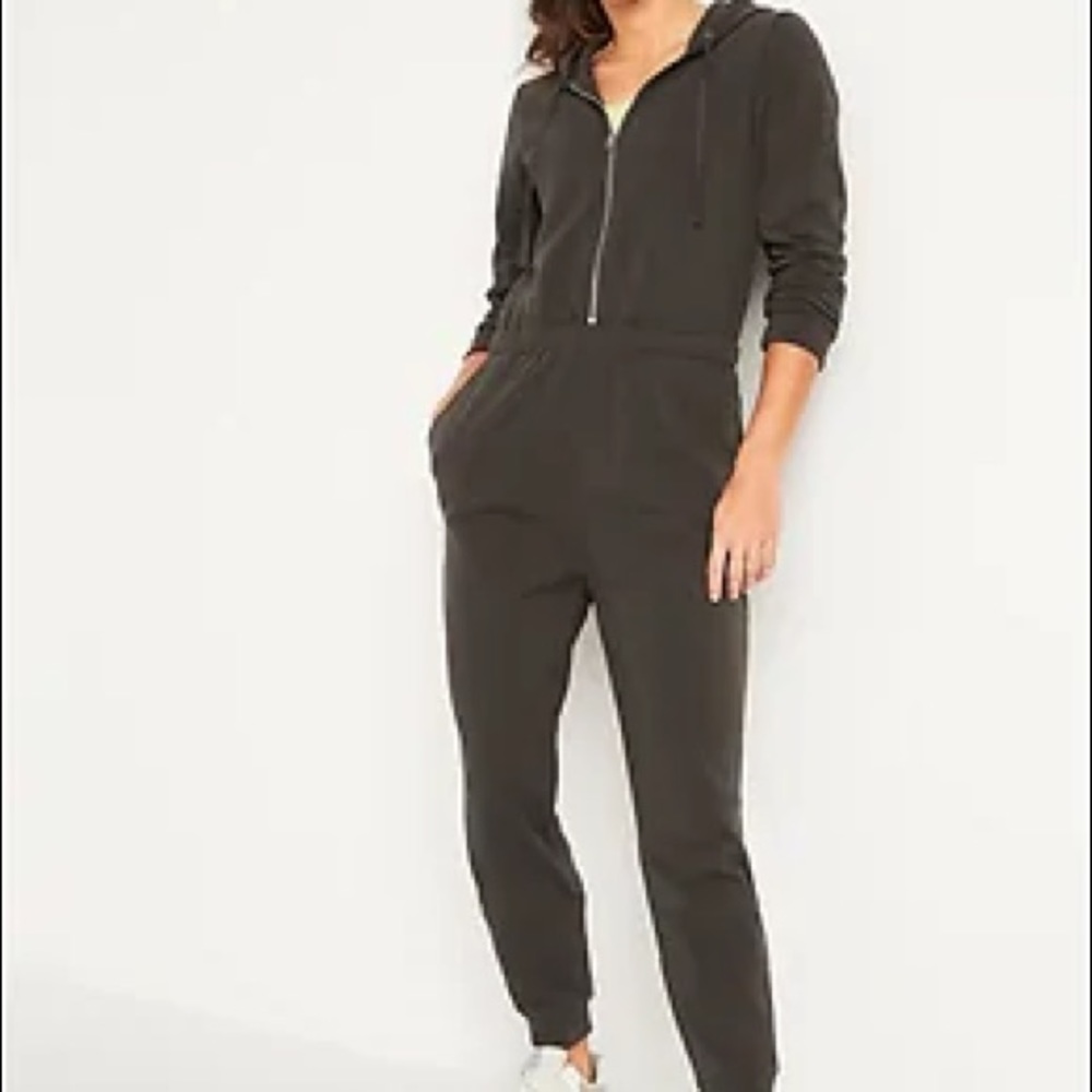 Cozy Zip-Front Hoodie Jumpsuit for Women brand new